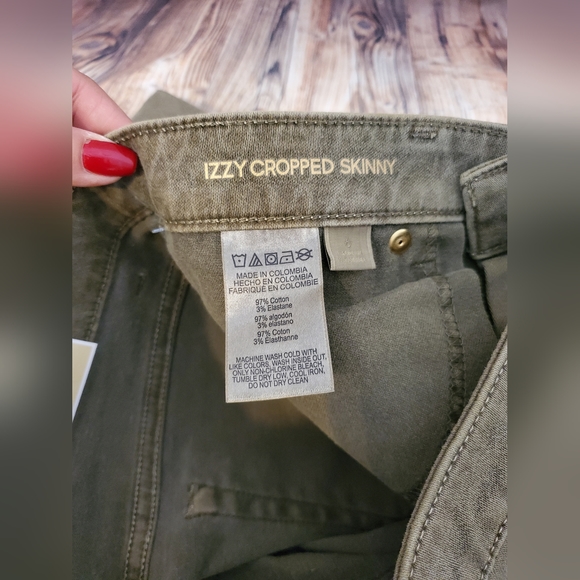 Michael Kors Izzy cropped skinny Jean green NWT - Picture 5 of 6